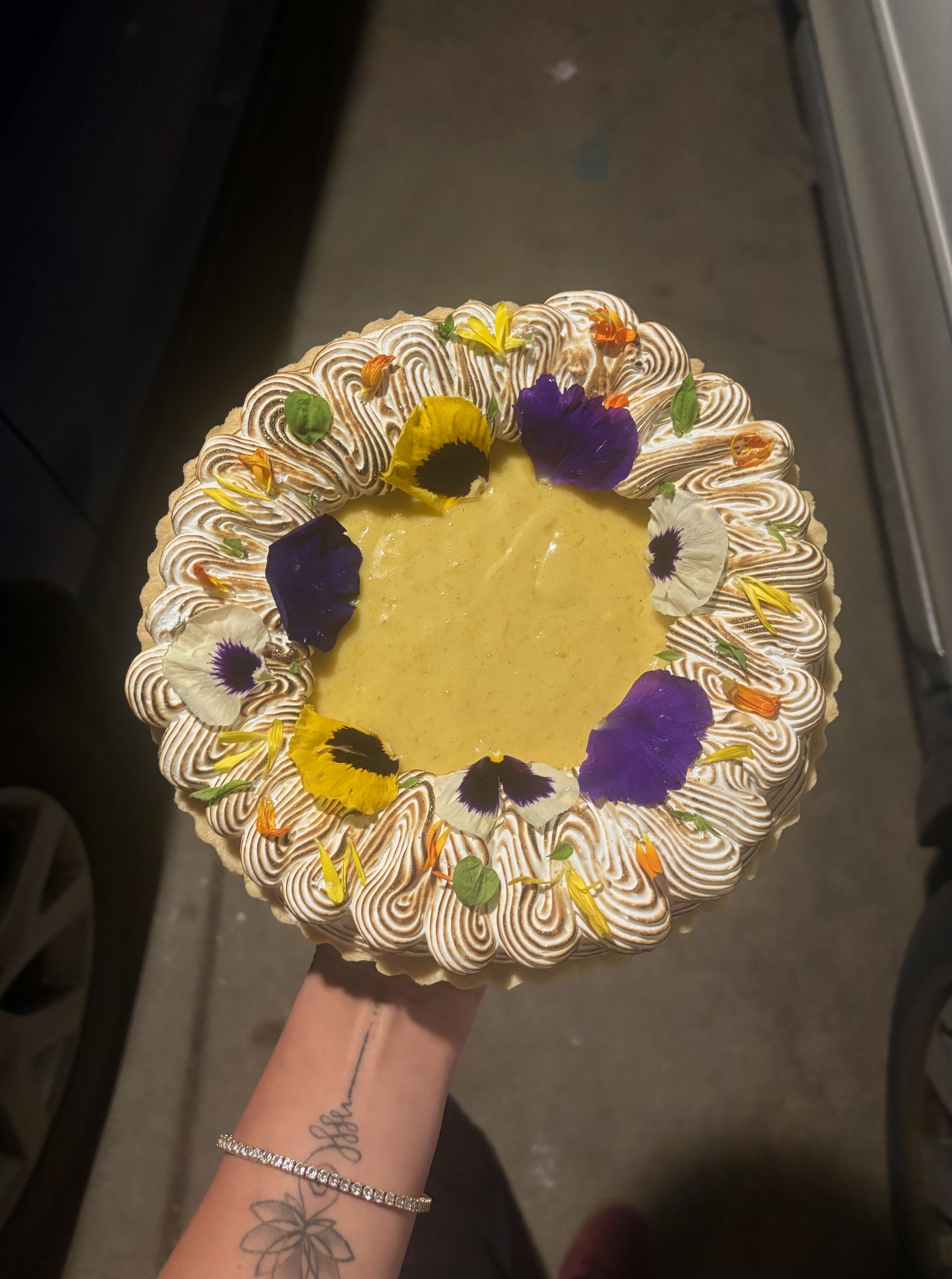 Lemon Basil Elderflower Tart