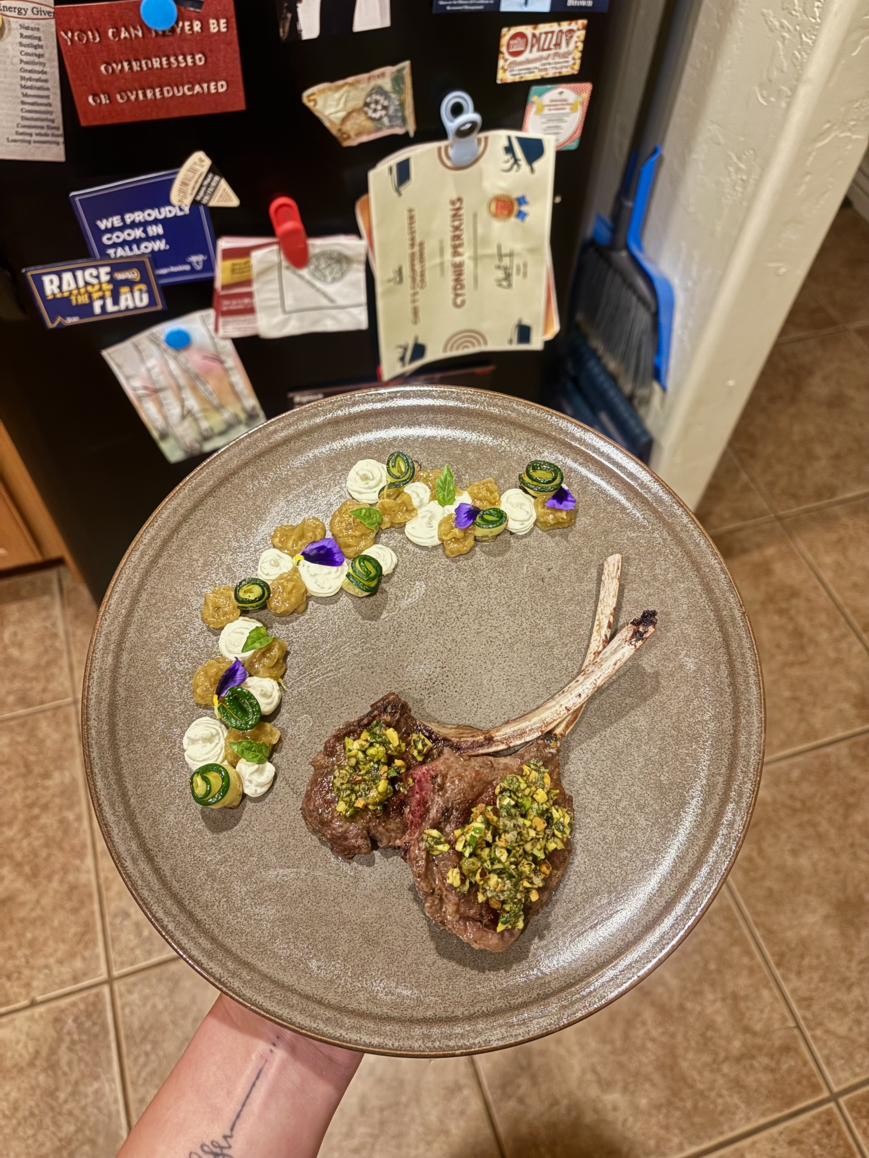 Lamb Chops with Rhubarb Ginger Chutney